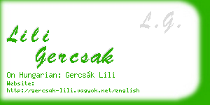 lili gercsak business card